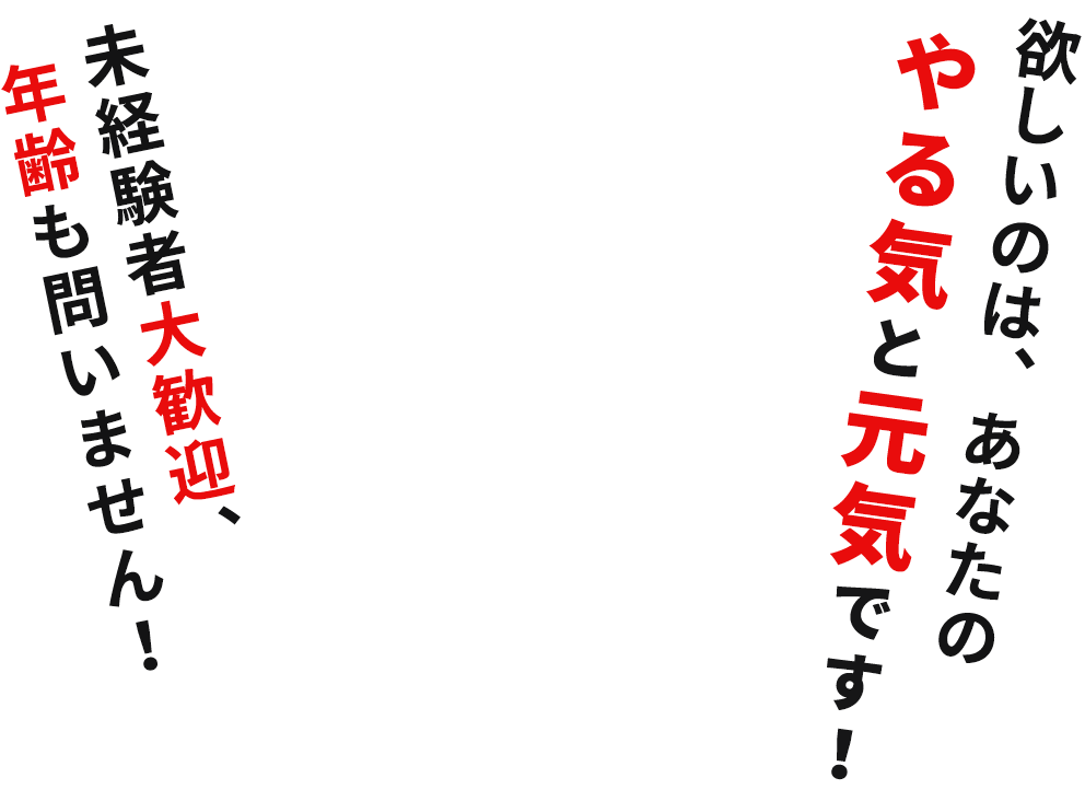 やる気次第で しっかり稼げます！年齢・経歴不問！